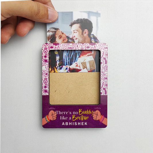 Buddy Brother - Customized Name Photo Frame Fridge Magnet