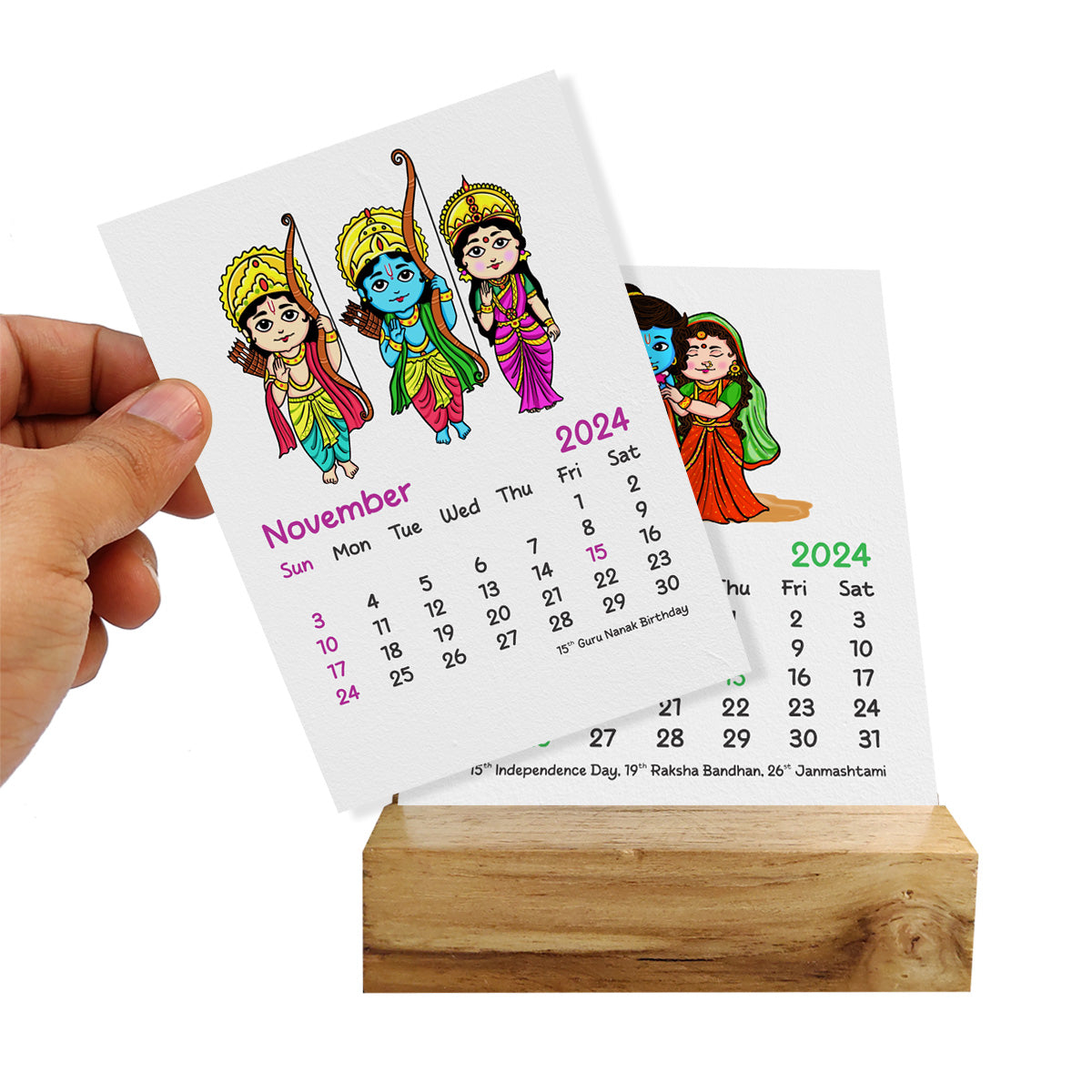 Baby God Avatar Desk Calendar 2024