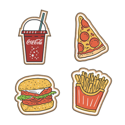 Junk Food Fridge Magnet Combo (Pack of 4)