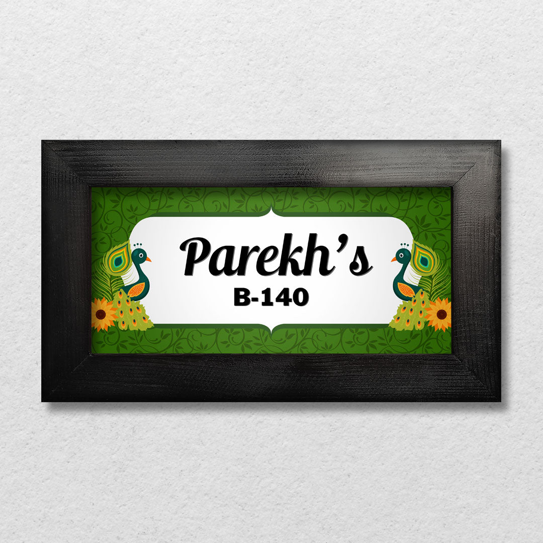 Peacock Name Plate