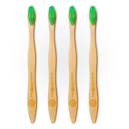 Wood Gully Organic Bamboo Toothbrush (Pack of 4)