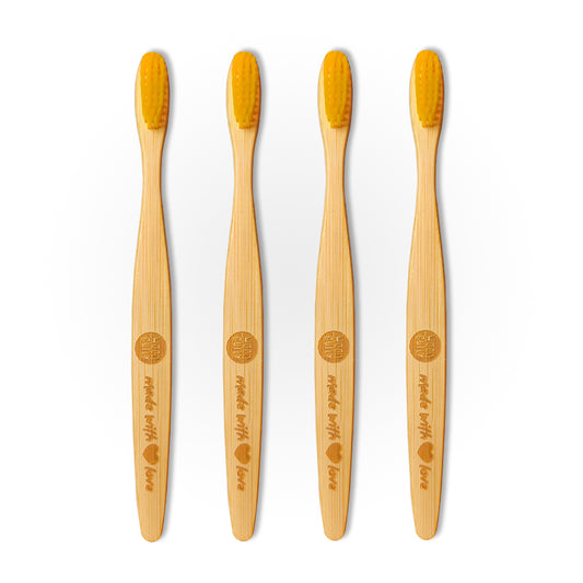 Wood Gully Organic Bamboo Toothbrush (Pack of 4)