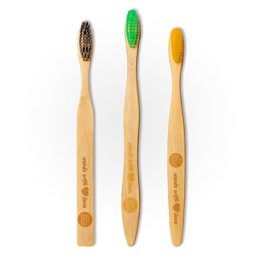 Wood Gully Organic Bamboo Toothbrush (Pack of 3)